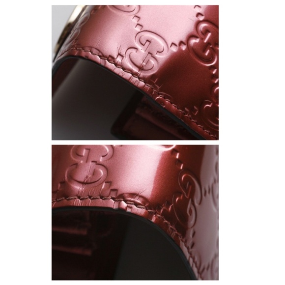 100% Auth Gucci Lovely Patent Bifold Wallet - Picture 7 of 8